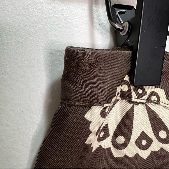 Jacob Brown Silk Skirt Geometric Print Lightweight Size 9/10 - Picture 4 of 10